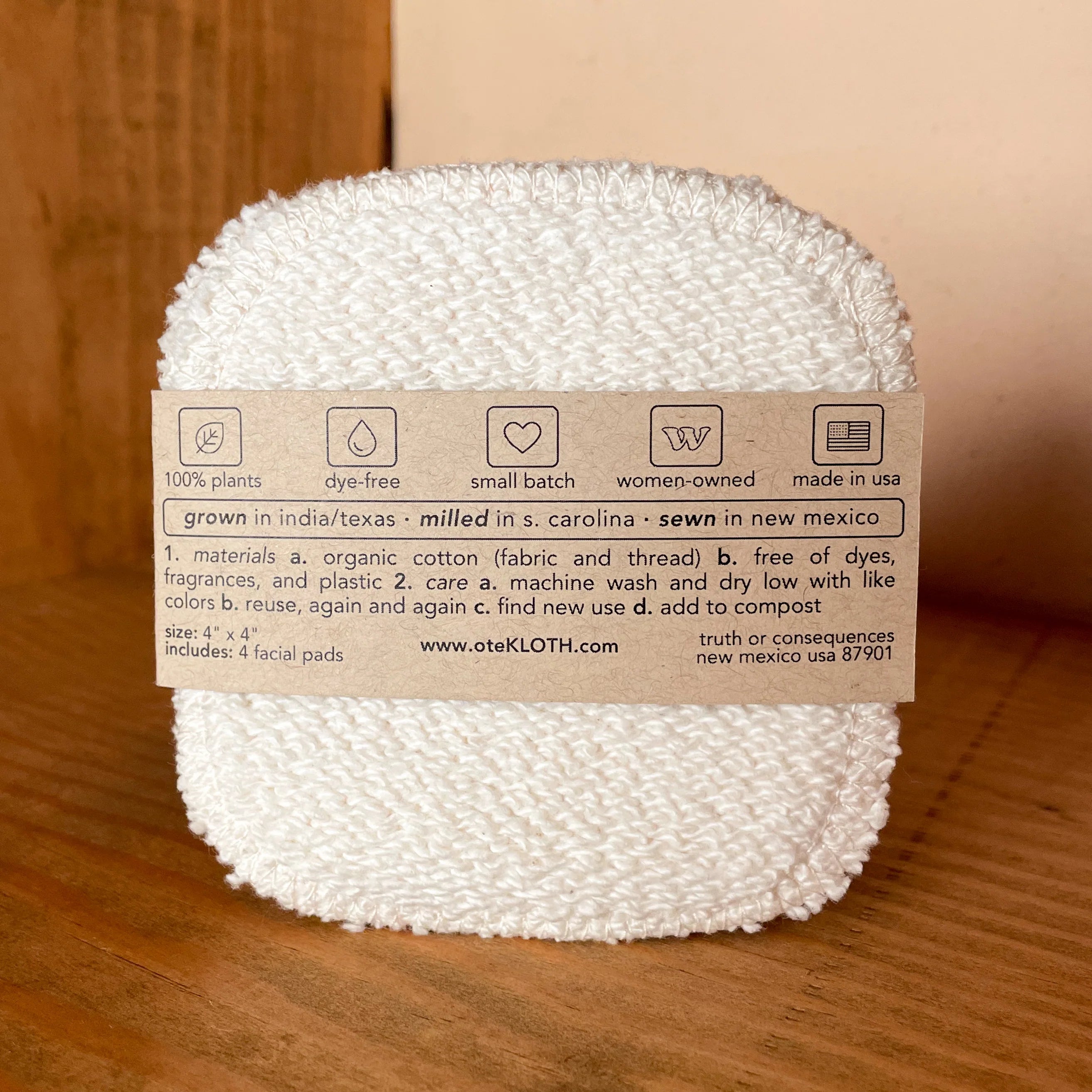 Facial Pads | Organic Cotton | Velour + Terry