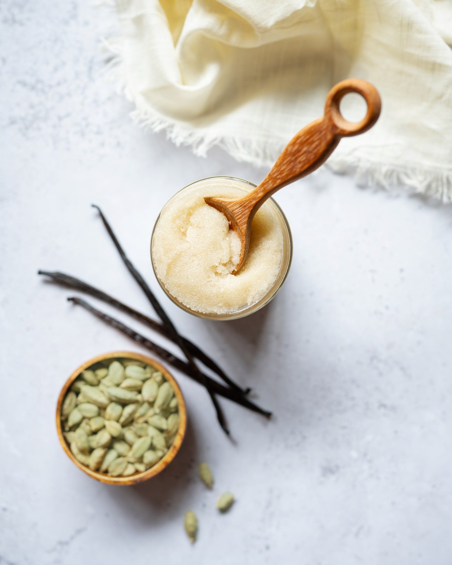 Cardamom Vanilla Sugar Scrub